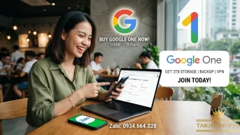 Mua Google One Chính Chủ Mở Rộng Dung Lượng Drive, Gmail...