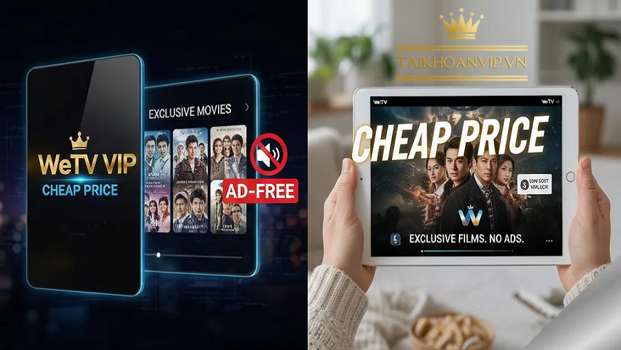 Bảng giá WeTV VIP chính chủ tại Taikhoanvip.vn