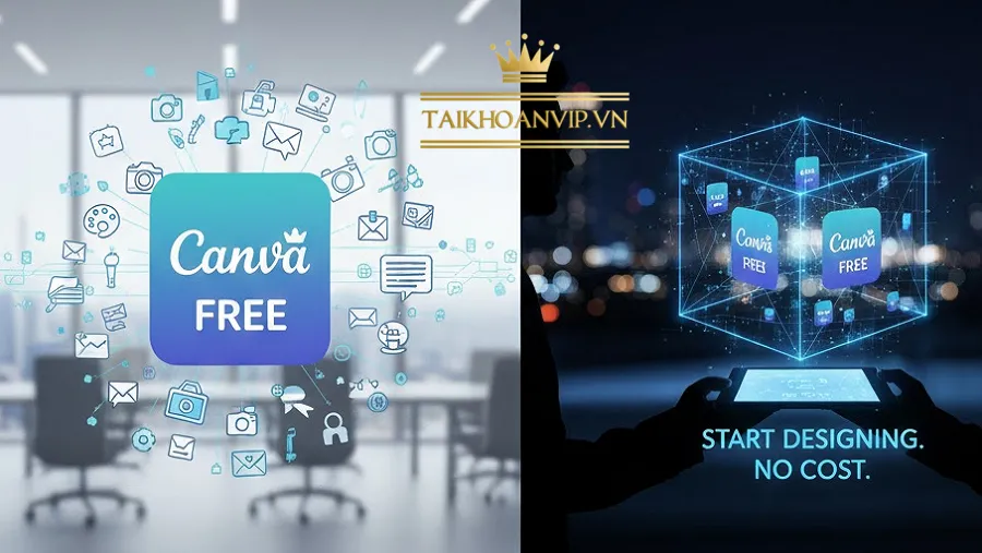 Hướng dẫn sử dụng Canva miễn phí hiệu quả và lý do nên nâng cấp Canva Pro. Mẹo tối ưu, thủ thuật thiết kế và cách mua Canva Pro giá rẻ tại Taikhoanvip.