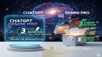 Chat GPT Gemini sử dụng Gemini Pro và Gemini 2.5 Pro mạnh mẽ. Mua tài khoản giá rẻ, giao nhanh tại Taikhoanvip.vn. Hỗ trợ 24/7, ổn định, chuẩn Google AI.