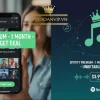 Đăng ký Spotify Premium nhanh, giá rẻ, nhận tài khoản 2 phút. Nghe nhạc không quảng cáo, tải offline, âm thanh 320kbps. Mua ngay tại Taikhoanvip.vn.