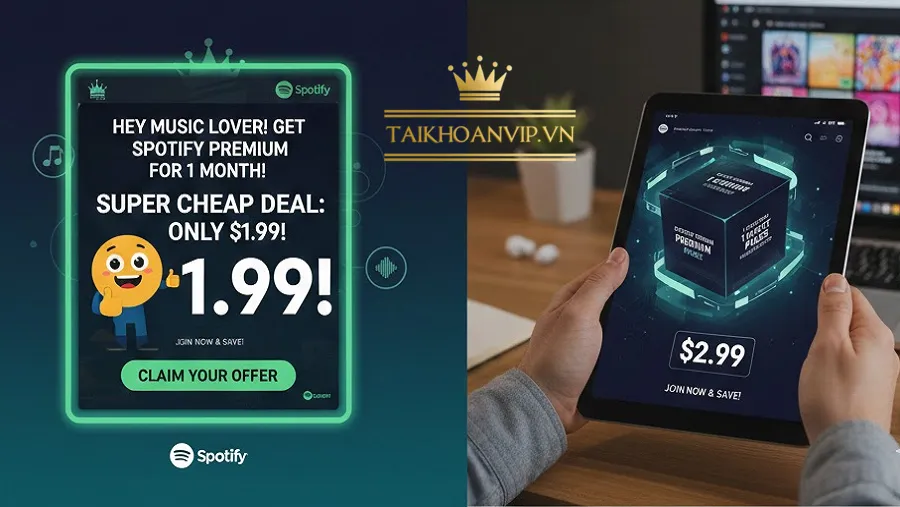 Vì sao nên đăng ký Spotify Premium tại Taikhoanvip.vn?