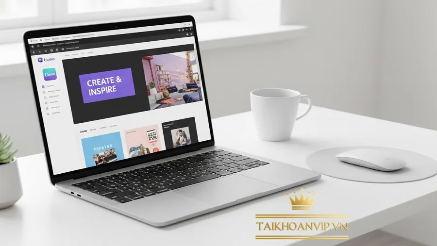 Giao diện Canva trên máy tính – Làm quen trong 1 phút