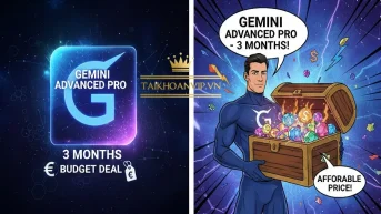 Mua Gemini Advanced giá rẻ, giao nhanh 5 phút, hỗ trợ 24/7. Phiên bản AI mạnh nhất của Google cho công việc và sáng tạo. Xem chi tiết tại Taikhoanvip.vn.