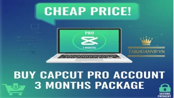 Mua tài khoản CapCut Pro giá rẻ, kích hoạt nhanh, đầy đủ hiệu ứng Pro. Xem bảng giá CapCut Pro mới nhất và mua CapCut Pro tại Taikhoanvip.vn.
