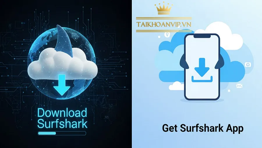 Hướng dẫn tải Surfshark cho PC, Mac, Android, iOS. Download Surfshark VPN nhanh, an toàn. Tối ưu tốc độ, cách cài đặt và chọn server. Mua Surfshark tại Taikhoanvip.vn.
