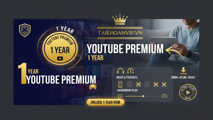 Tìm Youtube Premium 1 năm giá rẻ? Hướng dẫn mua YouTube Premium an toàn, ổn định, tiết kiệm tại Taikhoanvip.vn.