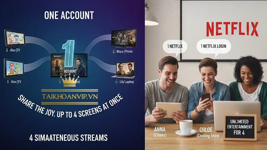 1 tài khoản Netflix dùng được bao nhiêu người? Giải thích chi tiết 2025