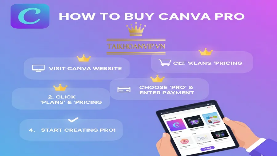 Cách mua Canva Pro