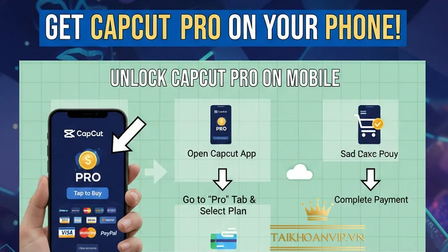 Cách Mua CapCut Pro Trên Điện Thoại Trực Tiếp Trong Ứng Dụng