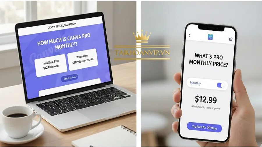 Canva Pro bao nhiêu 1 tháng? Giá rẻ – full tính năng tại Taikhoanvip.vn