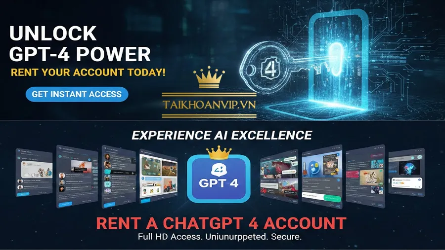 Thuê tài khoản Chat GPT 4 – Hướng dẫn thuê & dùng GPT-4.1 mạnh nhất