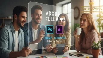 Mua Adobe Full App Giá Rẻ 12 Tháng 80GB dùng 2 thiết bị