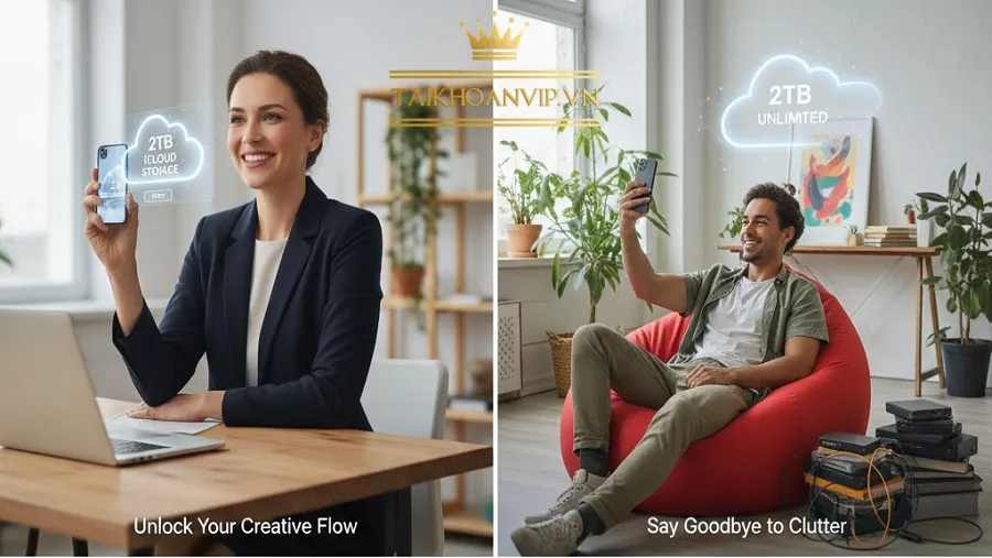 So sánh iCloud 2TB với các gói dung lượng thấp hơn