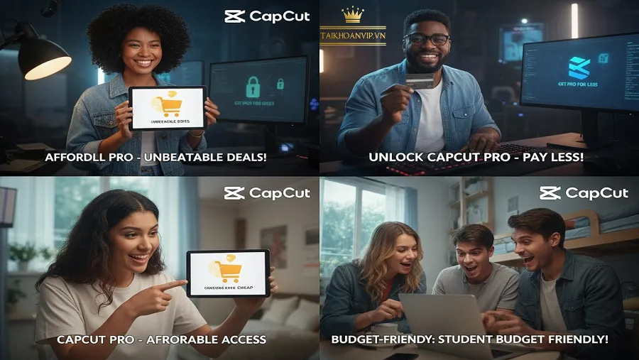 Các hình thức mua tài khoản CapCut Pro phổ biến