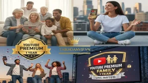 YouTube Premium Family 1 Năm – Giá Rẻ, Không Quảng Cáo