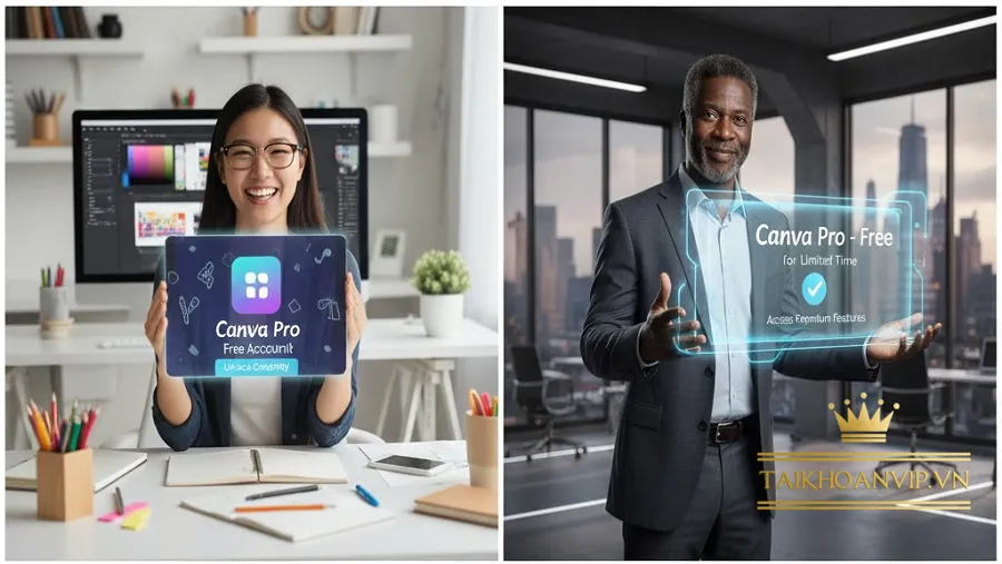 Tài khoản Canva Pro miễn phí: Cách dùng an toàn 2026