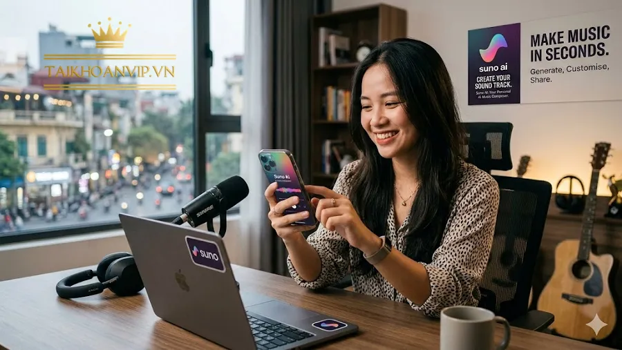Mua tài khoản Suno AI giá rẻ tại taikhoanvip.com