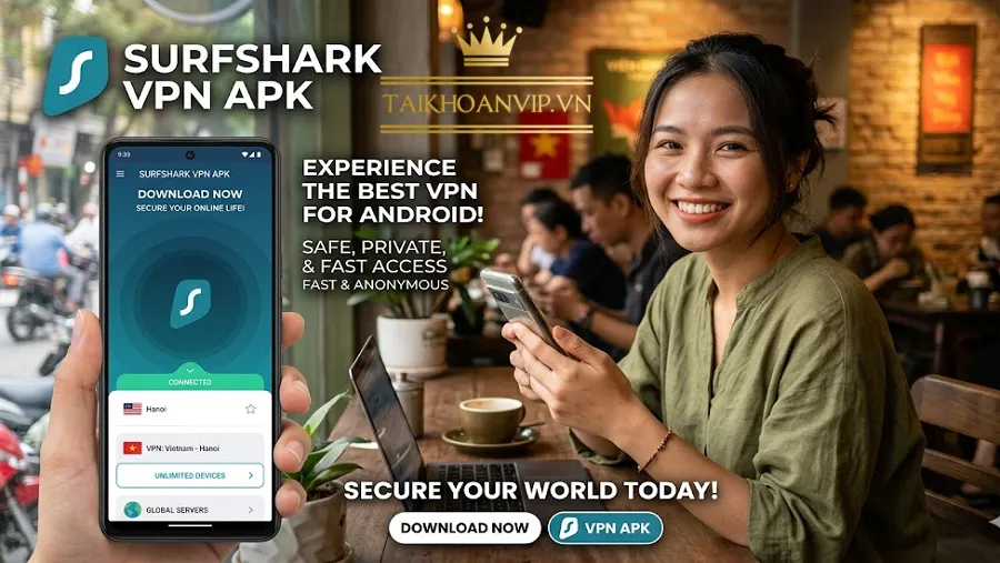 Hướng dẫn tải Surfshark VPN APK