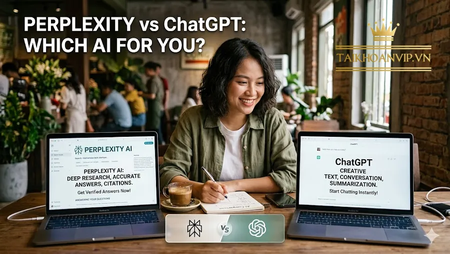 Perplexity vs ChatGPT: So sánh chi tiết AI tìm kiếm và chatbot 2026
