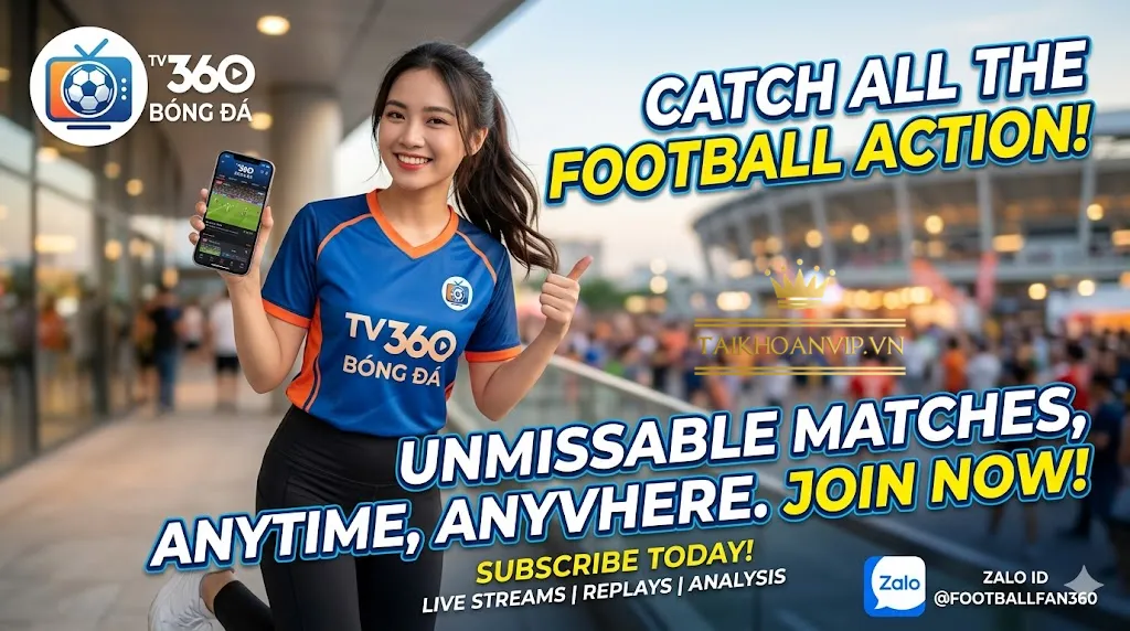 Mua tài khoản TV 360 bóng đá