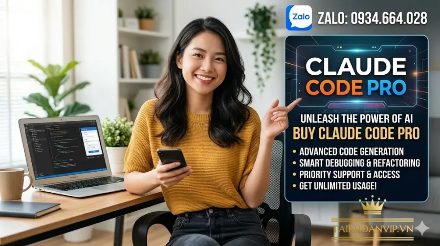 Mua Claude Code Pro Giá Rẻ | Tài Khoản Claude AI Chính Hãng