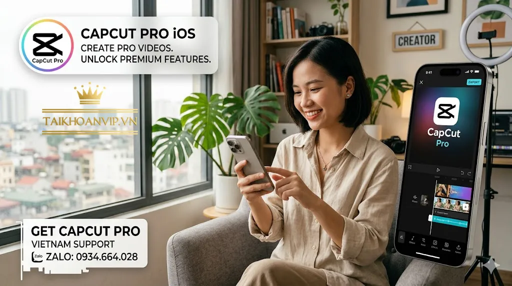 Mua tài khoản CapCut Pro iOS