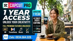 tài khoản capcut pro 1 năm