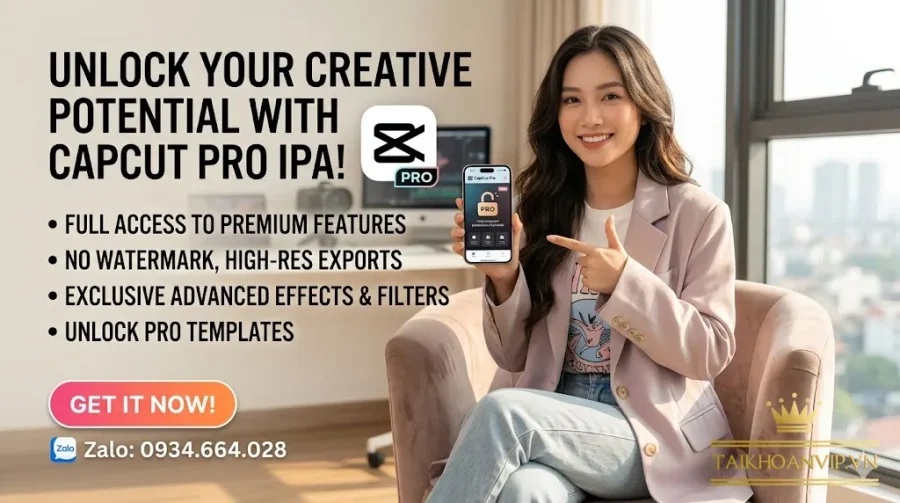 tài khoản capcut pro ipa