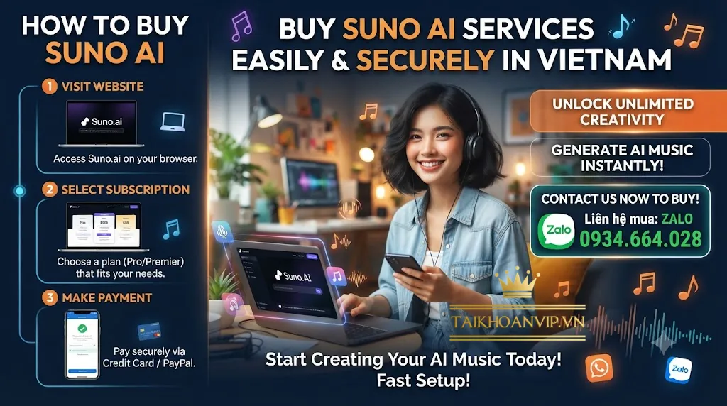 Cách mua tài khoản Suno AI giá rẻ