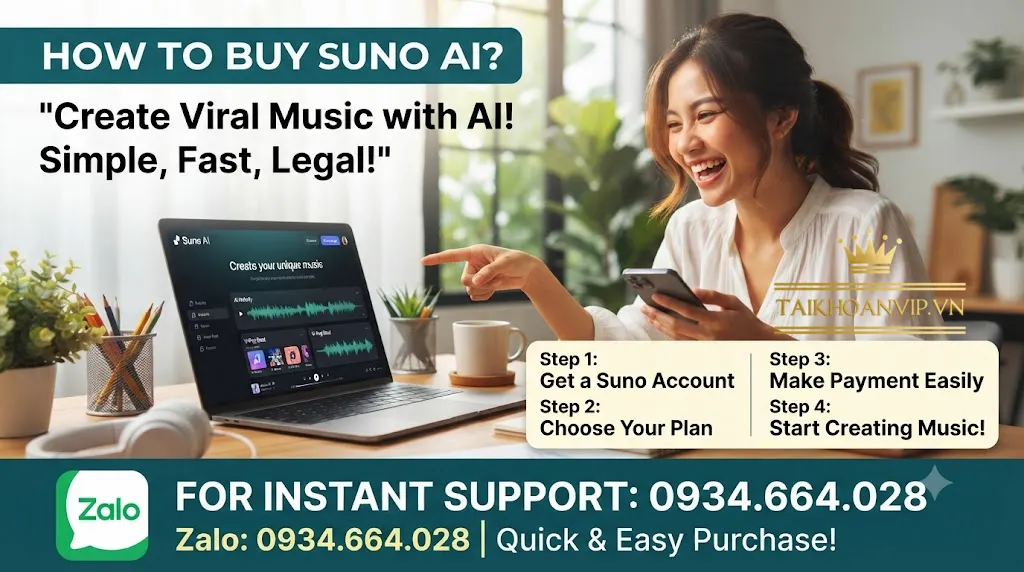 Cách mua tài khoản Suno AI