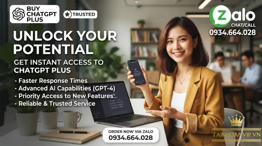 Mua ChatGPT Plus uy tín | Tài khoản riêng, giá tốt, hỗ trợ nhanh