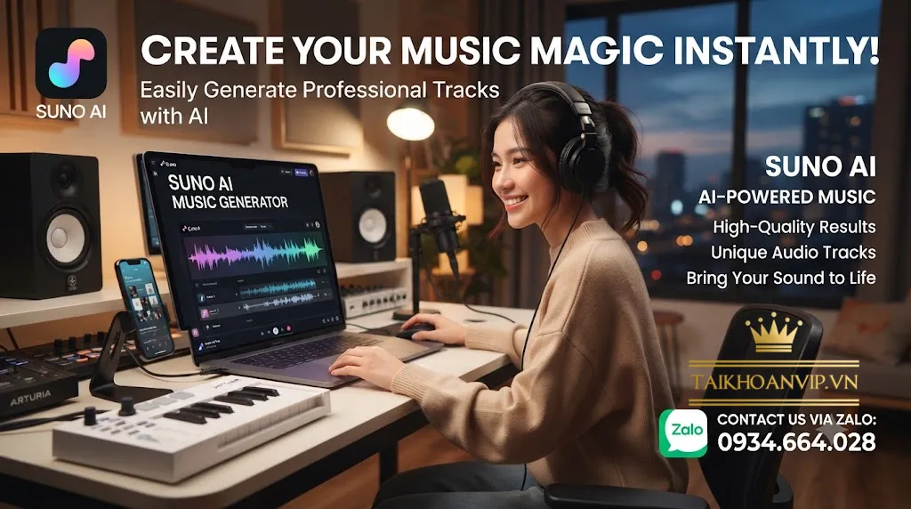 Mua Suno AI tạo nhạc