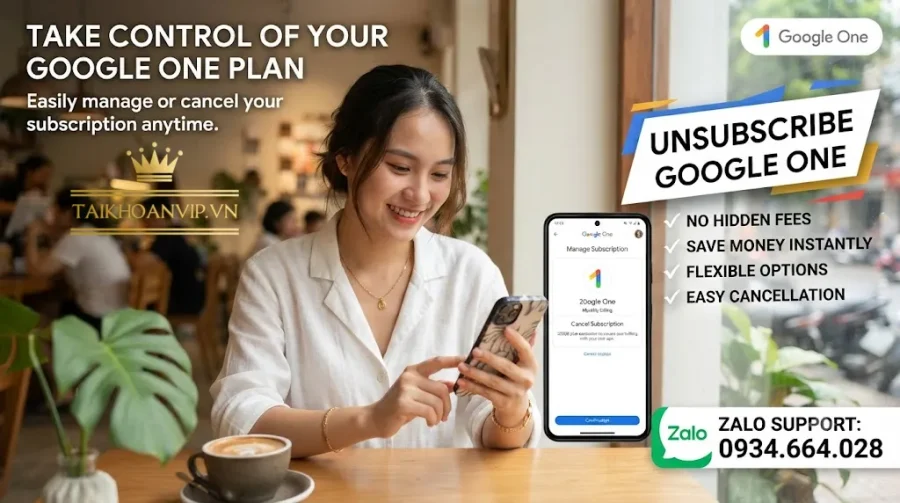 Hủy đăng ký gói Google One nhanh, đúng cách 2026