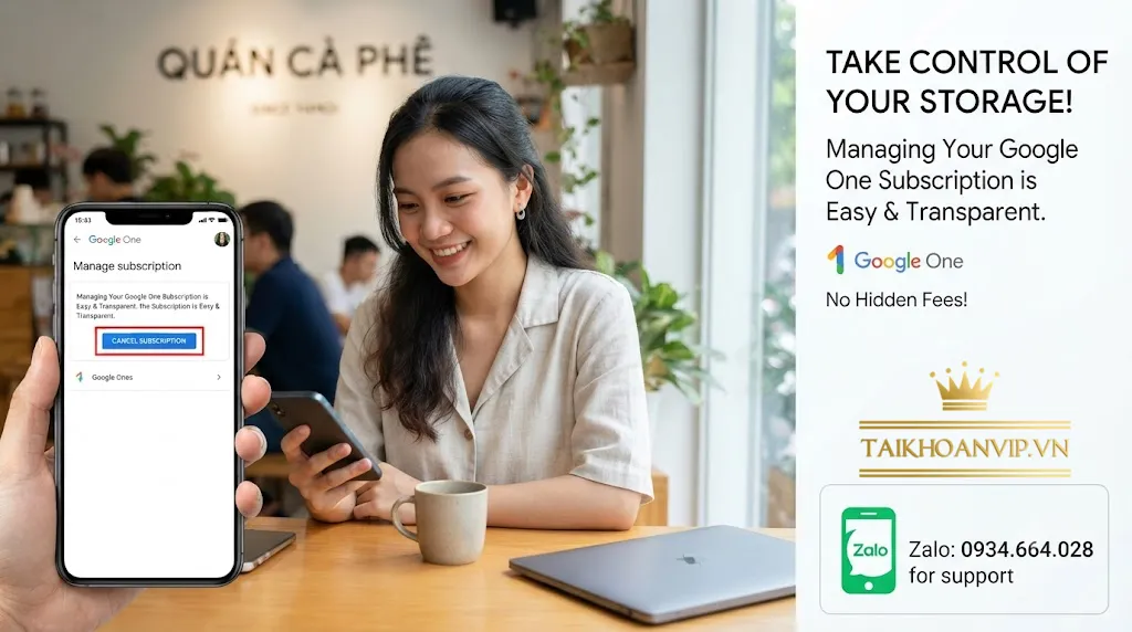 huỷ gói dịch vụ google one