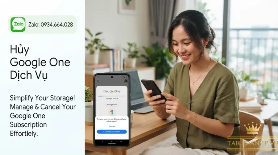 Huỷ Gói Dịch Vụ Google One An Toàn, Không Mất Dữ Liệu