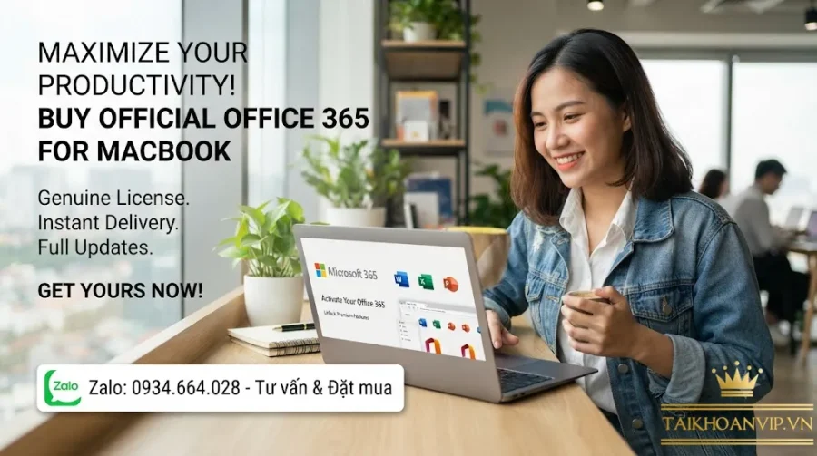 Mua bản quyền Office 365 MacBook chính hãng, giá tốt