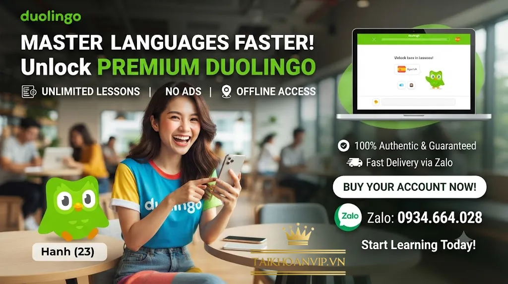 mua tài khoản duolingo giá rẻ