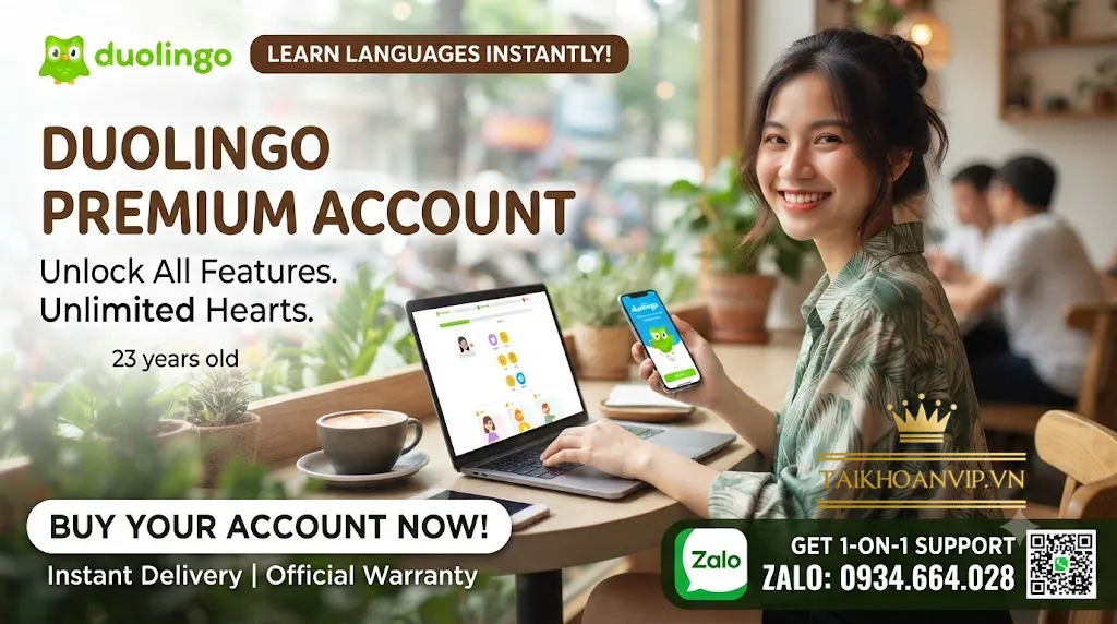 Mua tài khoản Duolingo giá rẻ - Super Duolingo & Duolingo Max