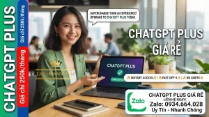 ChatGPT Plus Giá Rẻ - Nâng Cấp Chính Hãng, Kích Hoạt Nhanh