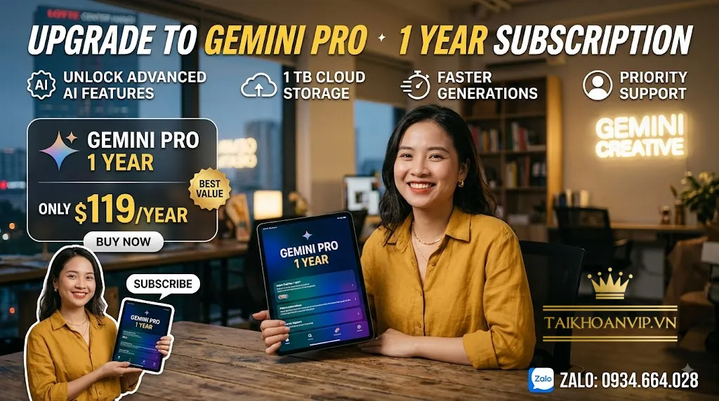 mua tài khoản gemini pro 1 năm giá rẻ