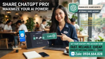 Mua ChatGPT Pro dùng chung giá rẻ tạo ảnh không giới hạn