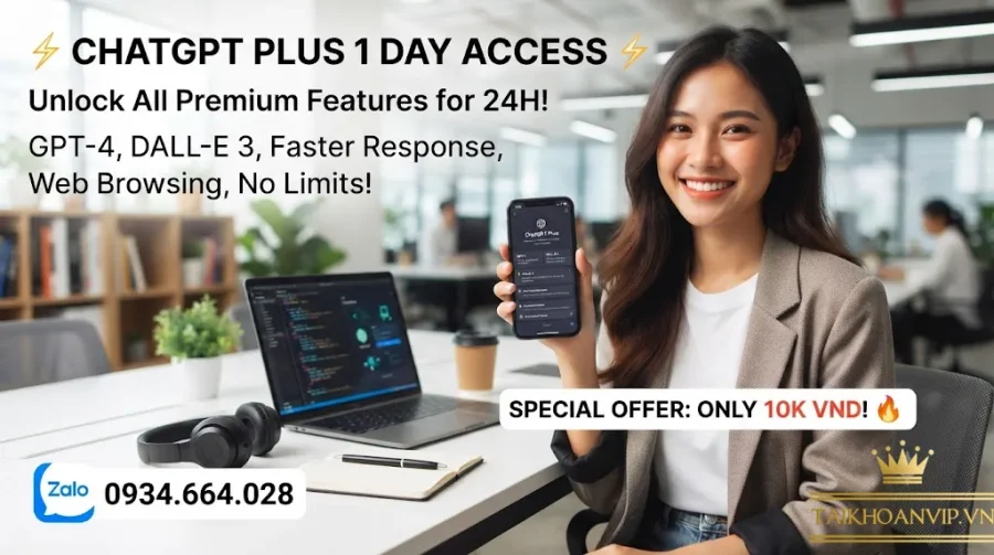 Tài khoản ChatGPT Plus 1 ngày
